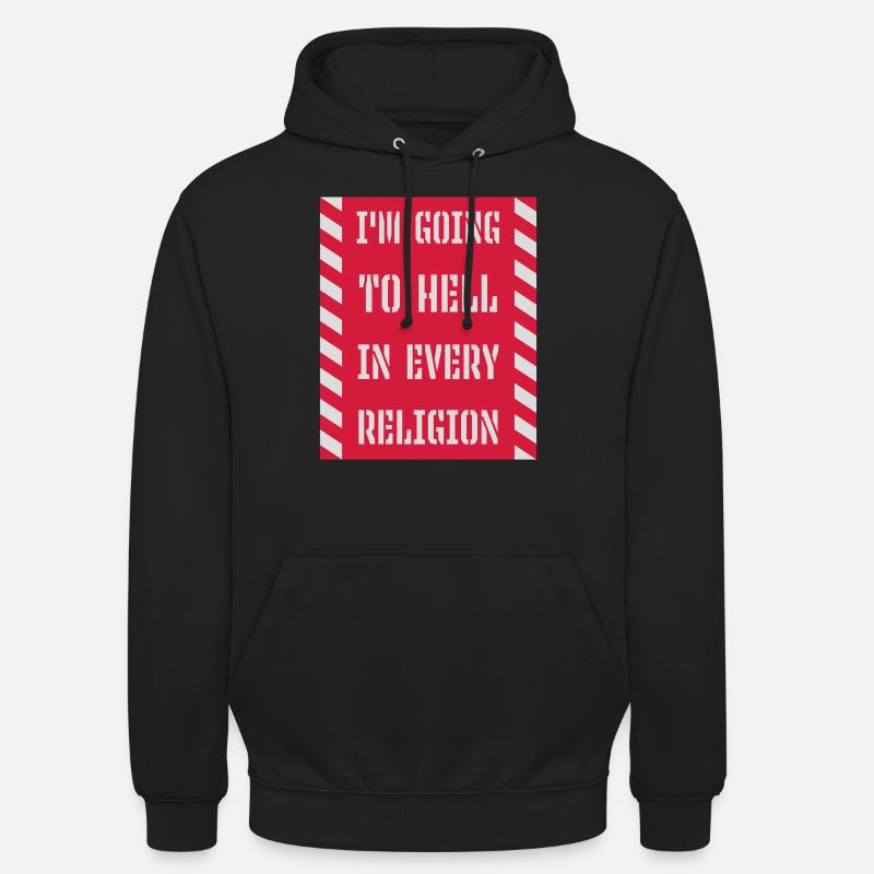 Aller en enfer - Sweat-shirt à capuche unisexe - noir