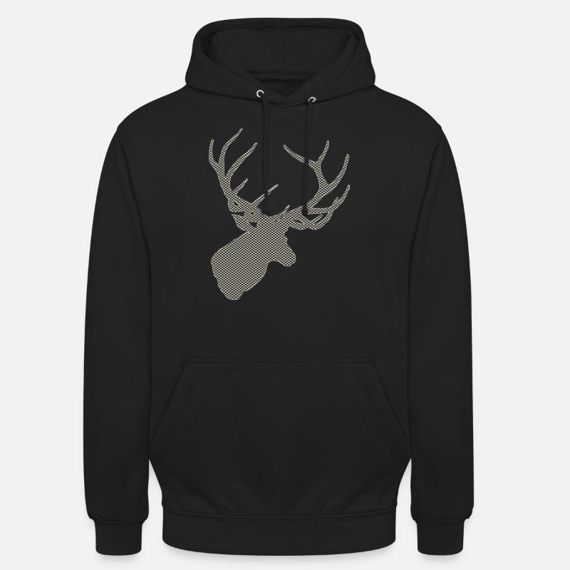 Hirsch mit Muster - Unisex Hoodie - Schwarz