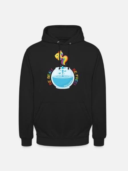 Be Real! Be Free! - Unisex Hoodie - black