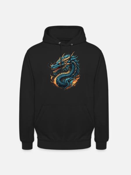 Chinese Fire Dragon - Unisex Hoodie - black