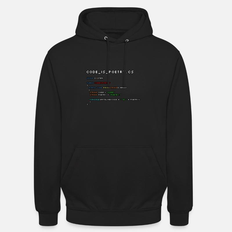 Code is poetry.cs - Unisex Hoodie - black