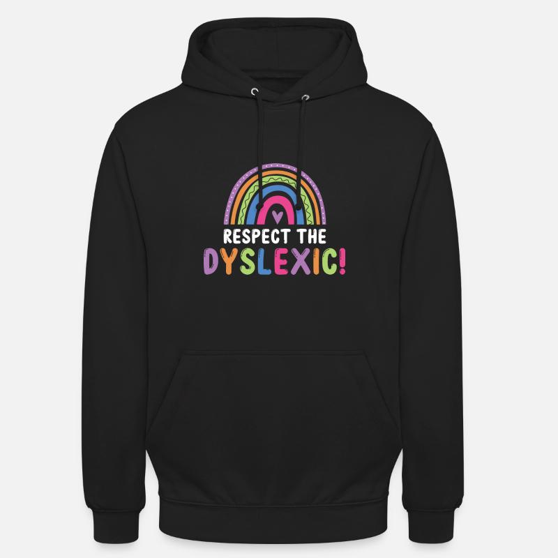 Dyslexie Interventionniste pour la dyslexie - Sweat-shirt à capuche unisexe - noir