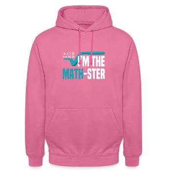 Ich bin der Mathematiker Mathematiker - Unisex Hoodie - Pink - Vorne - Alina (178cm) & Michal (187cm)