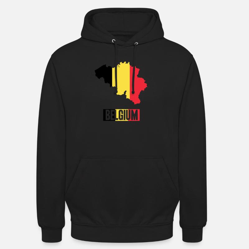 Drapeau pays Belgique - Belgique - drapeau - Sweat-shirt à capuche unisexe - noir