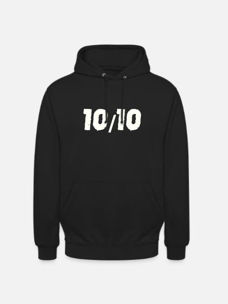 10/10 ti ud af ti 10 ud af 10 gaveideer - Hættetrøje unisex - sort