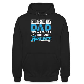 Disc Golf Dad Wie Ein Normaler Dad, Aber Cooler - Unisex Hoodie - Schwarz - Vorne - Alina (178cm) & Michal (187cm)