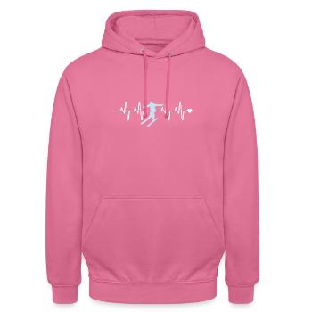 Skiers - Unisex Hoodie - pink - Front - Alina (178cm) & Michal (187cm)
