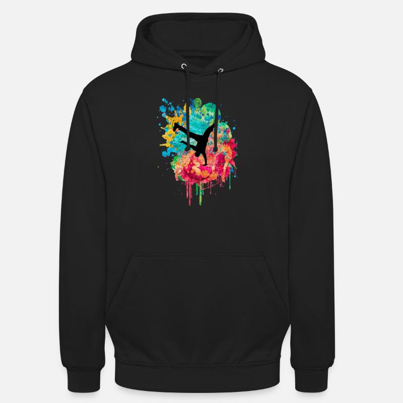 Breakdance Breakdancer PopArt - Sweat-shirt à capuche unisexe - noir