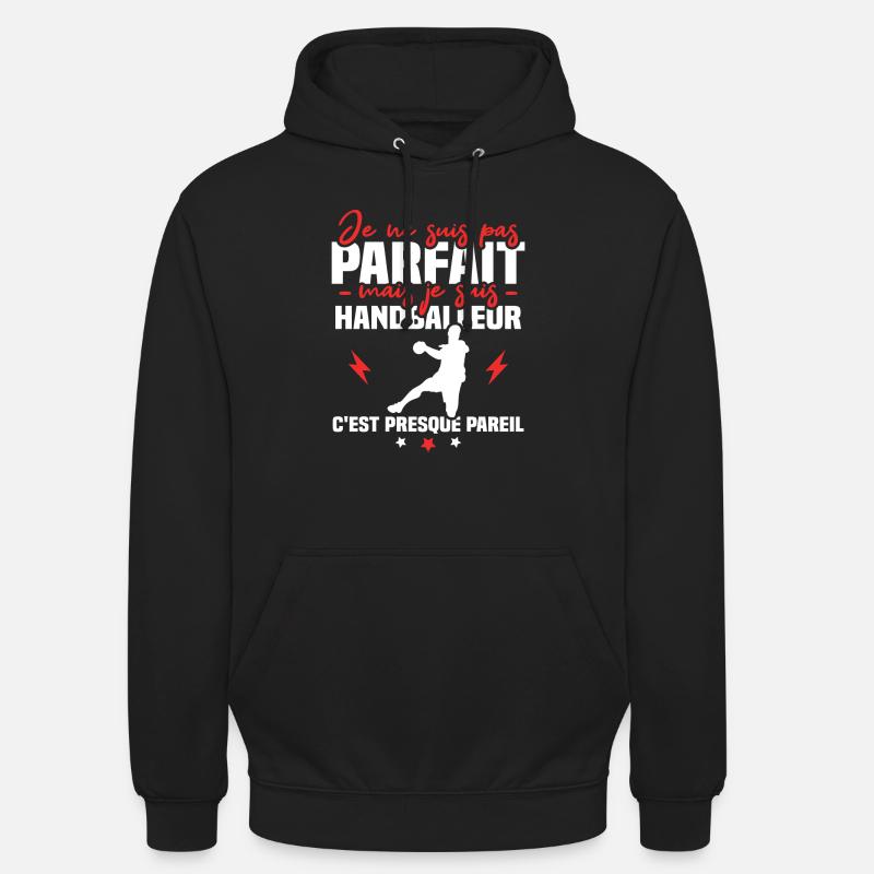Pas parfait mais handballeur - Sweat-shirt à capuche unisexe - noir
