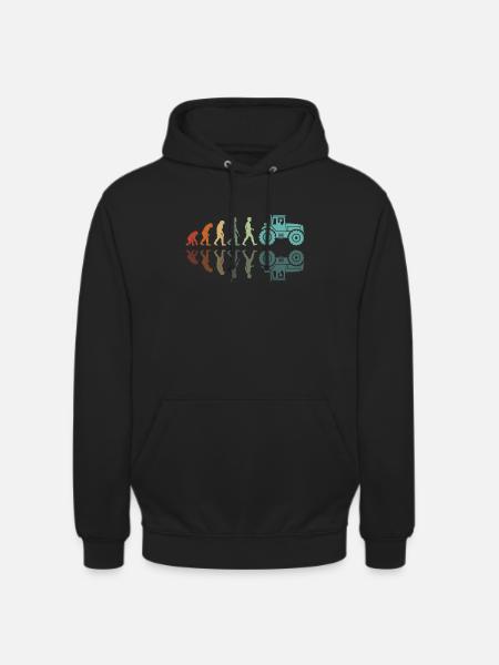 Evolution of the tractor - Unisex Hoodie - black