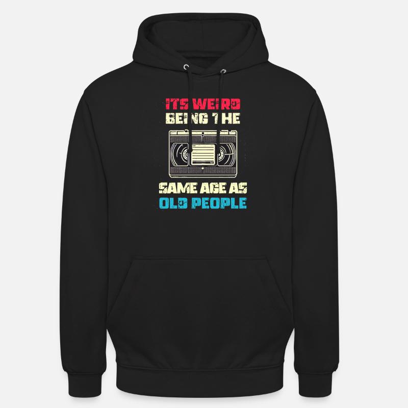 Millésime | Classique | Classique | Vieux - Sweat-shirt à capuche unisexe - noir