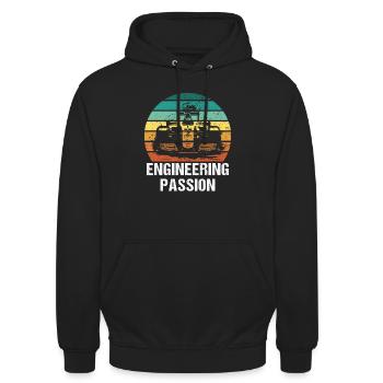 Ingenieur Ingenieure Maschinenbau Egineer - Unisex Hoodie - Schwarz - Vorne - Alina (178cm) & Michal (187cm)
