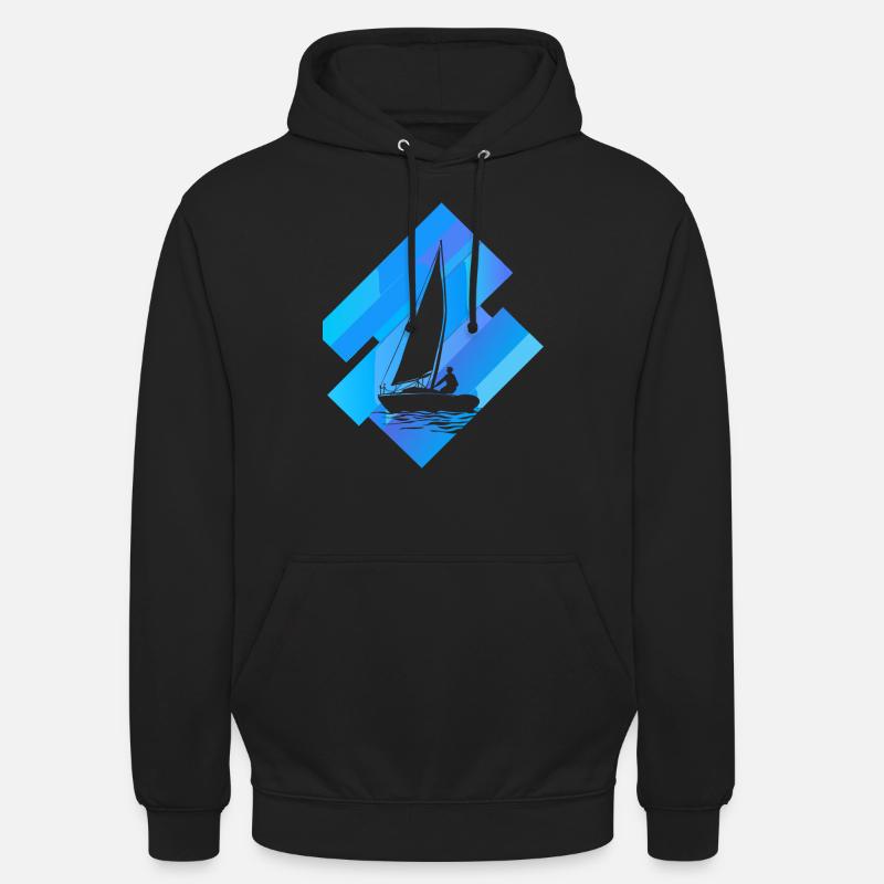 Segelboot Boote Boot - Unisex Hoodie - Schwarz