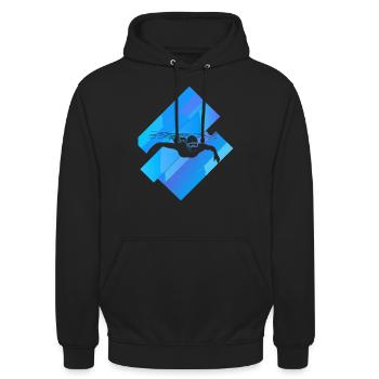 Schwimmen Freibad Taucherbrille - Unisex Hoodie - Schwarz - Vorne - Alina (178cm) & Michal (187cm)