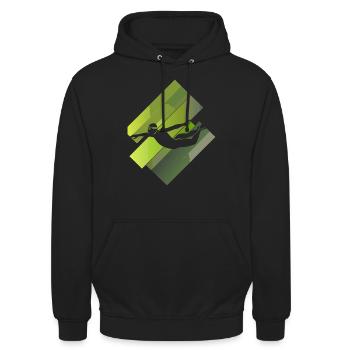 Schwimmen Schwimmer Bademeister - Unisex Hoodie - Schwarz - Vorne - Alina (178cm) & Michal (187cm)