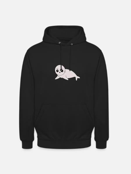 Sceaux, phoques, phoques, phoques animaux - Sweat-shirt à capuche unisexe - noir