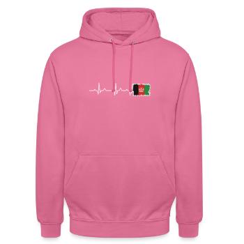 Ich liebe Afghanistan - Unisex Hoodie - Pink - Vorne - Alina (178cm) & Michal (187cm)