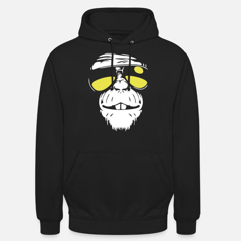 Cool Monkey - Singe cool - Sweat-shirt à capuche unisexe - noir