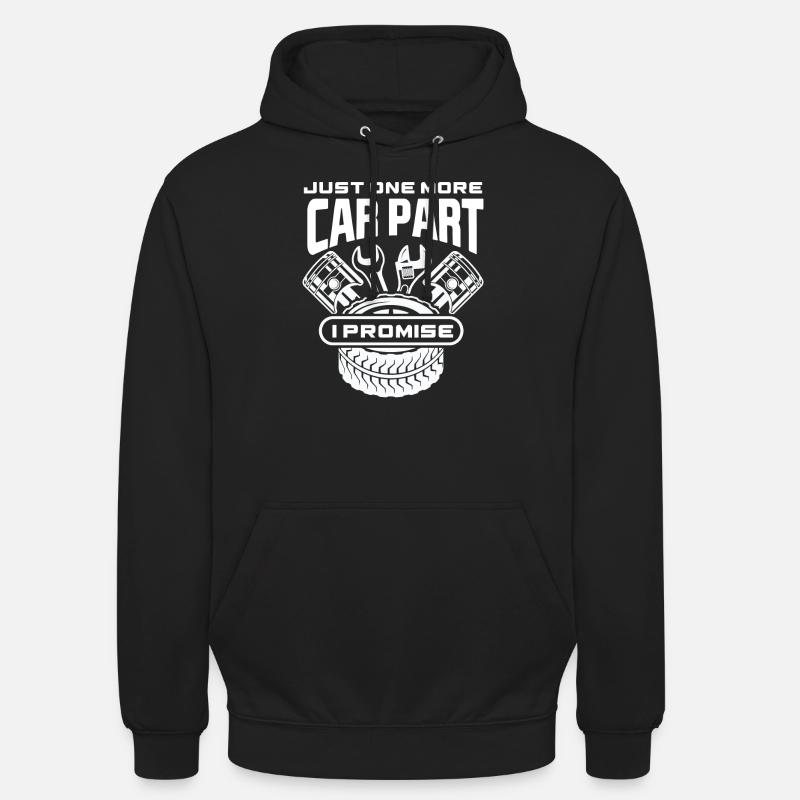 Pièces de mécanique automobile - Sweat-shirt à capuche unisexe - noir