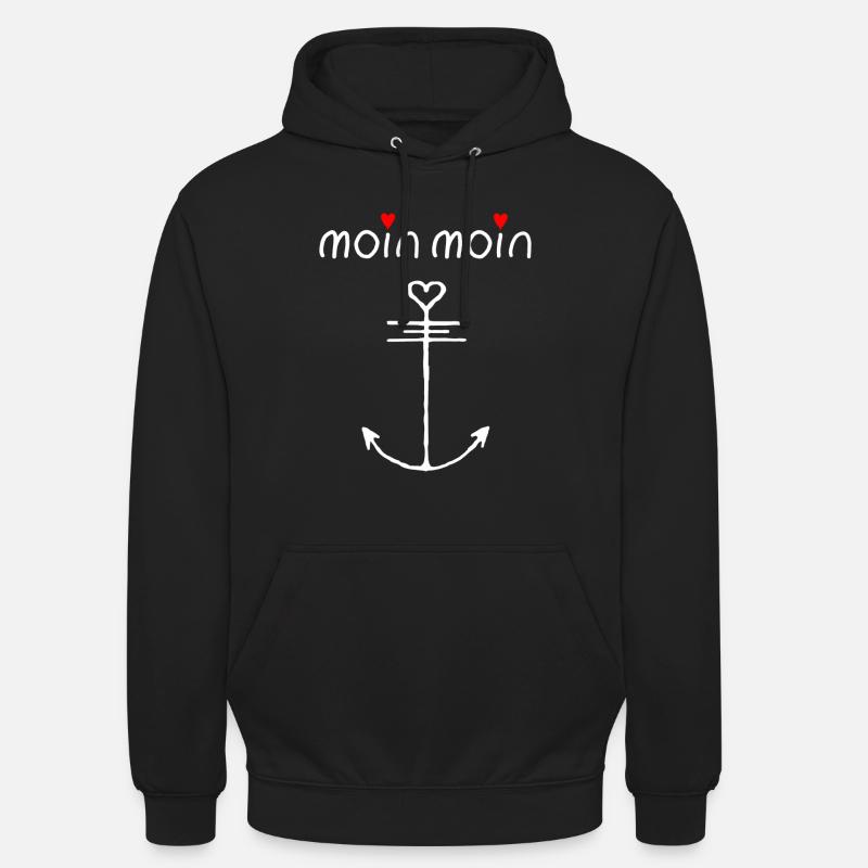 Moin Moin - Sweat-shirt à capuche unisexe - noir