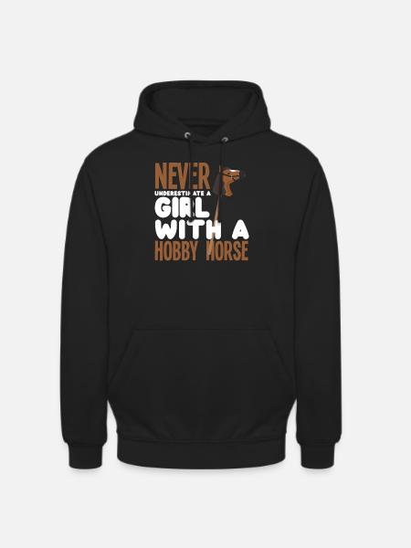 Fille Hobby Cheval Hobby Équitation - Sweat-shirt à capuche unisexe - noir
