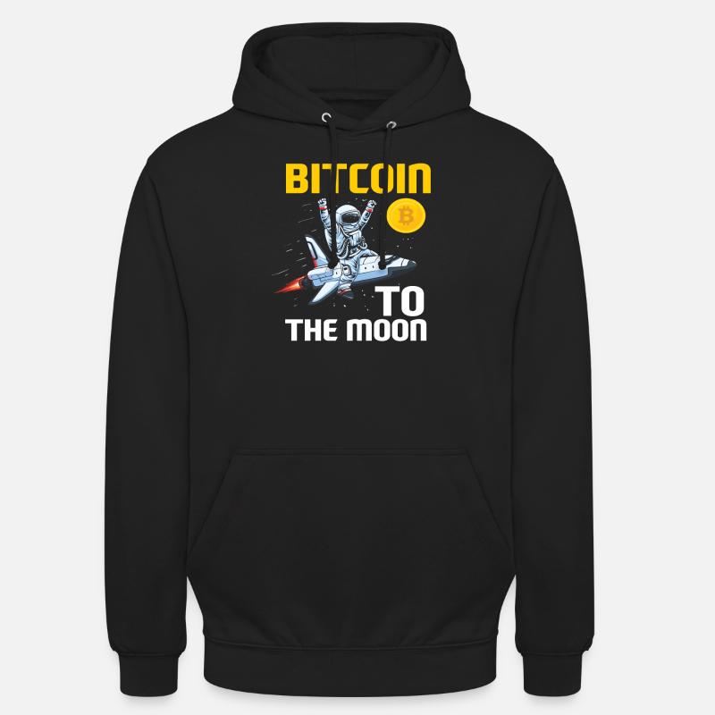 Bitcoin vers la Lune - Sweat-shirt à capuche unisexe - noir