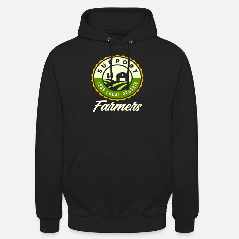 Bauer Lokaler Bio Bauer - Unisex Hoodie - Schwarz