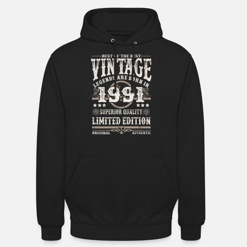 Legenden werden 1991 geboren - Unisex Hoodie - Schwarz