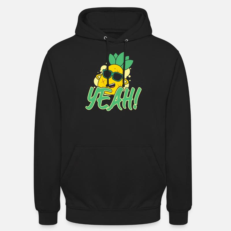 Yeah Relaxed Chill Pineapple - Unisex Hoodie - black