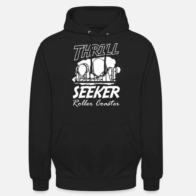 Roller Coaster Thrill Seeker - Sweat-shirt à capuche unisexe - noir