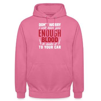 Puncture force - Unisex Hoodie - pink - Front - Alina (178cm) & Michal (187cm)