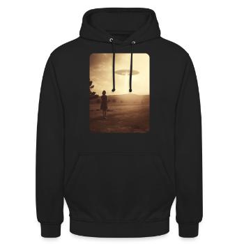 Croire - Sweat-shirt à capuche unisexe - noir - Devant - Alina (178cm) & Michal (187cm)