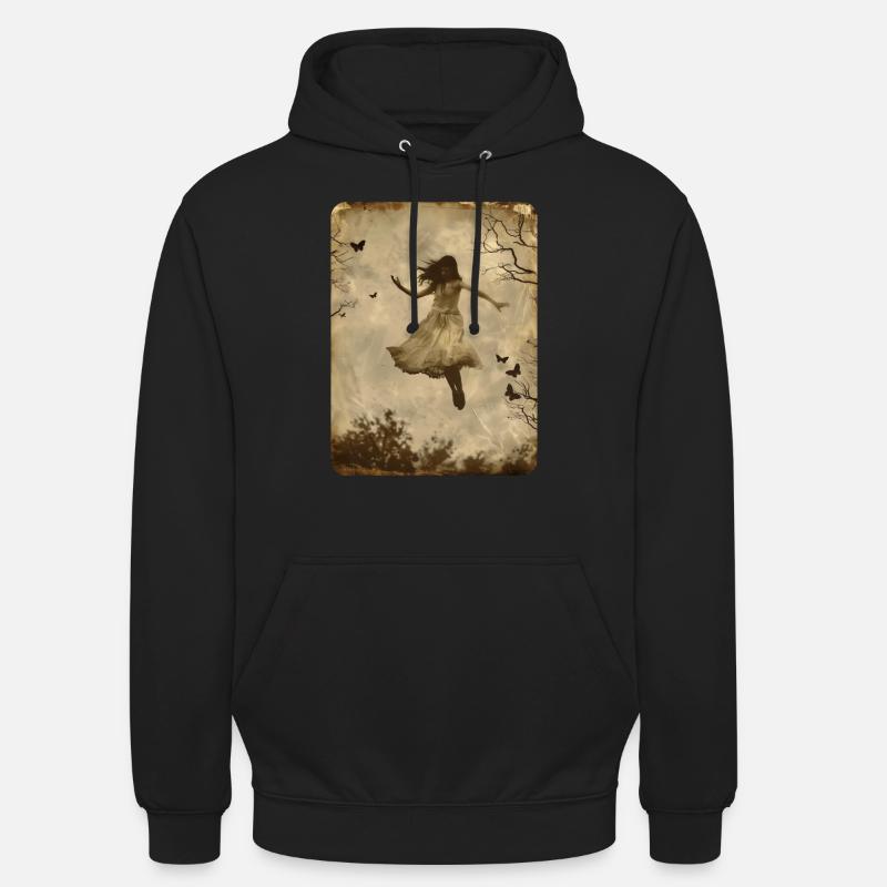 Das schwebende Mädchen - Unisex Hoodie - Schwarz