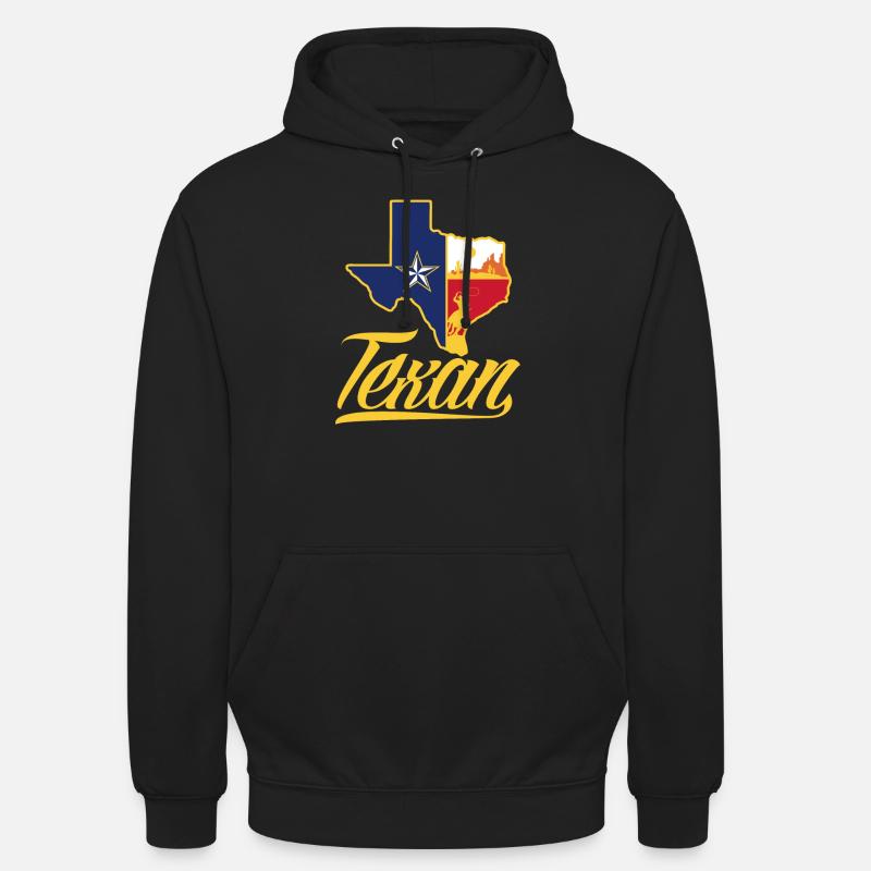 Texas Texans - Sweat-shirt à capuche unisexe - noir