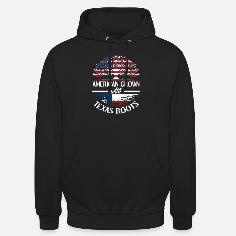 American with Texas roots - Unisex Hoodie - black