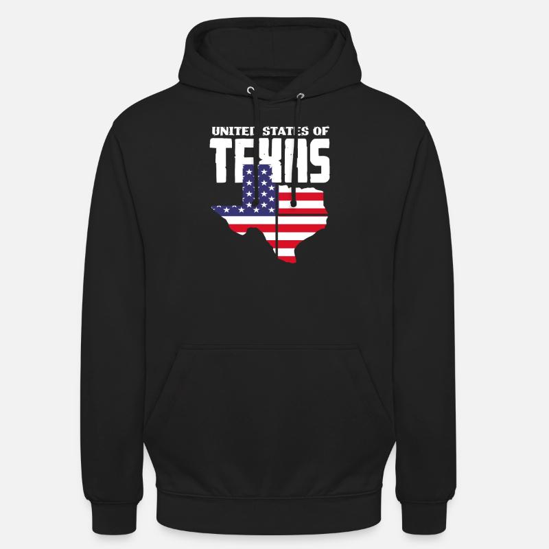 Fier Texas texan - Sweat-shirt à capuche unisexe - noir