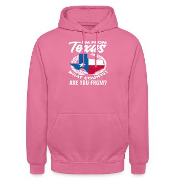 Texas Herkunft Texaner - Unisex Hoodie - Pink - Vorne - Alina (178cm) & Michal (187cm)