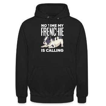 Bouledogue français de compagnie - Sweat-shirt à capuche unisexe - noir - Devant - Alina (178cm) & Michal (187cm)
