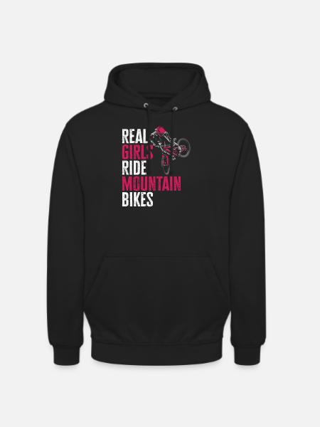 Real Girls Riding Mountain Bikes - Unisex Hoodie - black