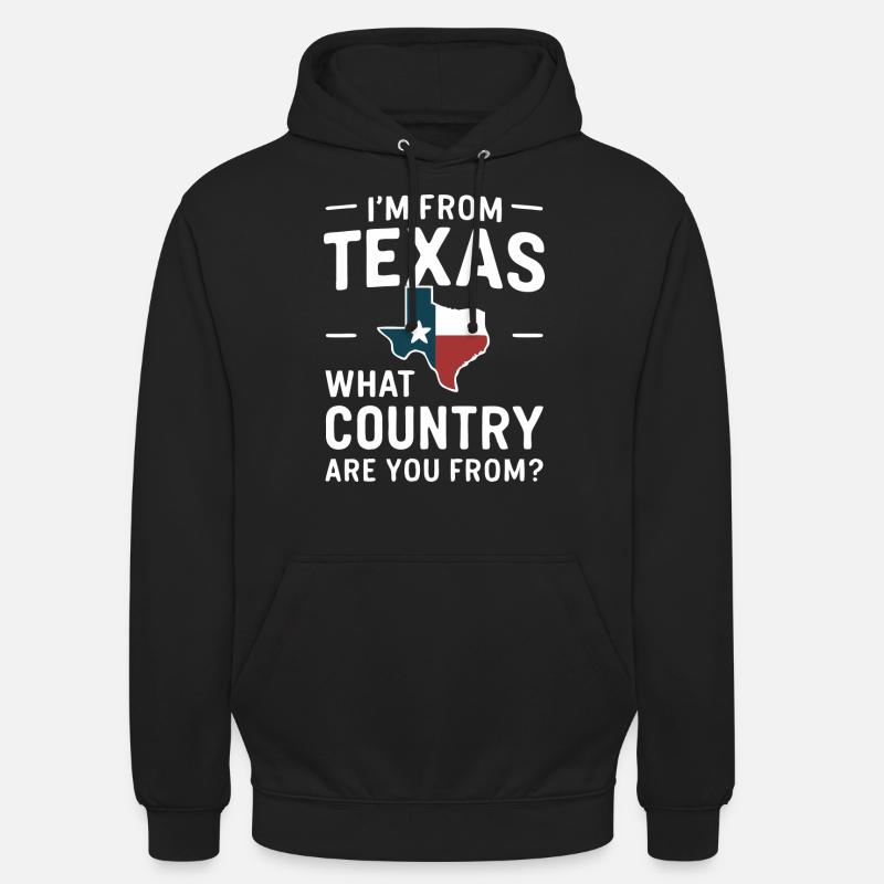 État du Texas Texans Texas - Sweat-shirt à capuche unisexe - noir
