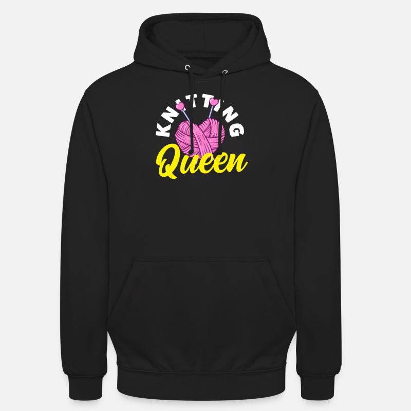 Tricot Queen Coeur Design - Sweat-shirt à capuche unisexe - noir