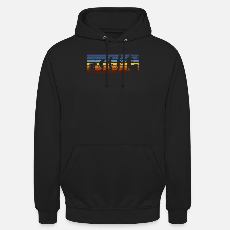 Maurer Evolution Retro-stil - Unisex Hoodie - Schwarz