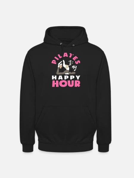 Pilates is my happy hour - Unisex Hoodie - black