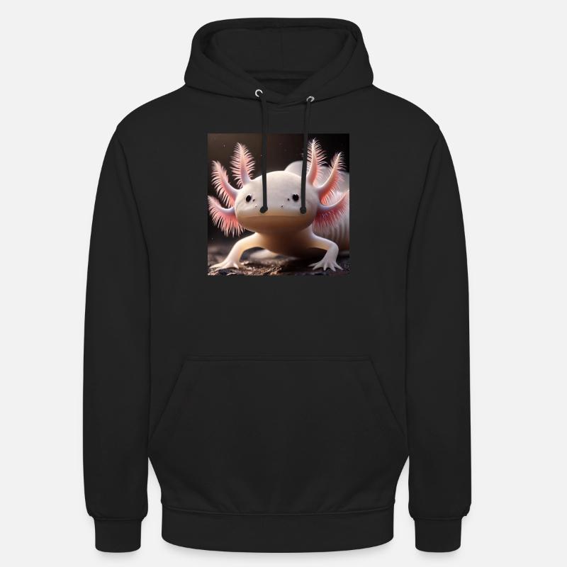 Mignon axolotl - Conception amusante d’amphibien - Sweat-shirt à capuche unisexe - noir