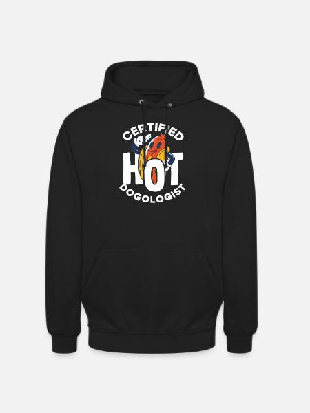 Certified Hot Dog Lover - Unisex Hoodie - black