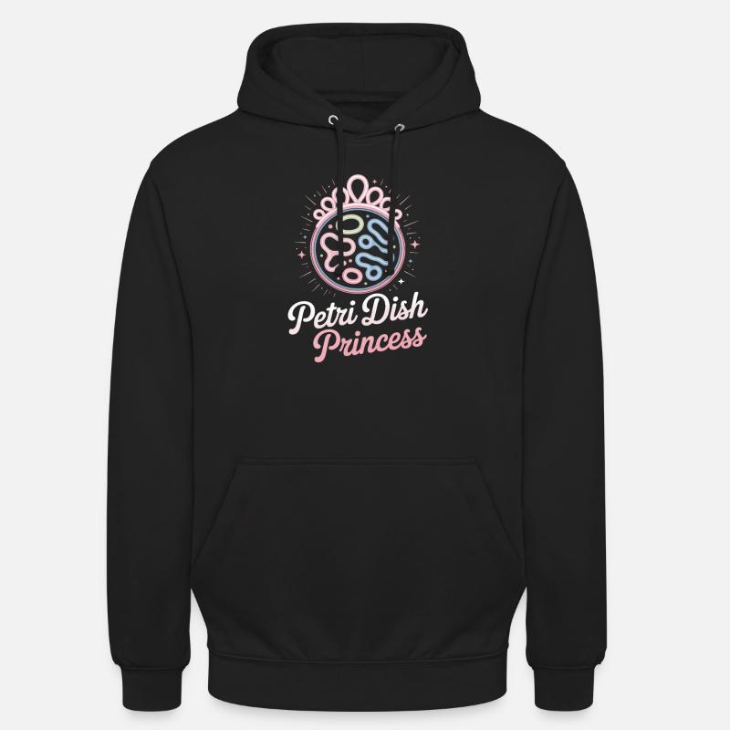 Boîte de Pétri Princesse Microbiologiste - Sweat-shirt à capuche unisexe - noir
