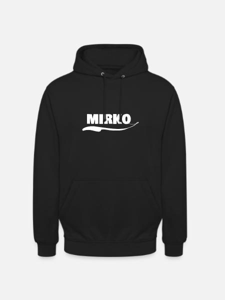 Prénom mirko - Sweat-shirt à capuche unisexe - noir