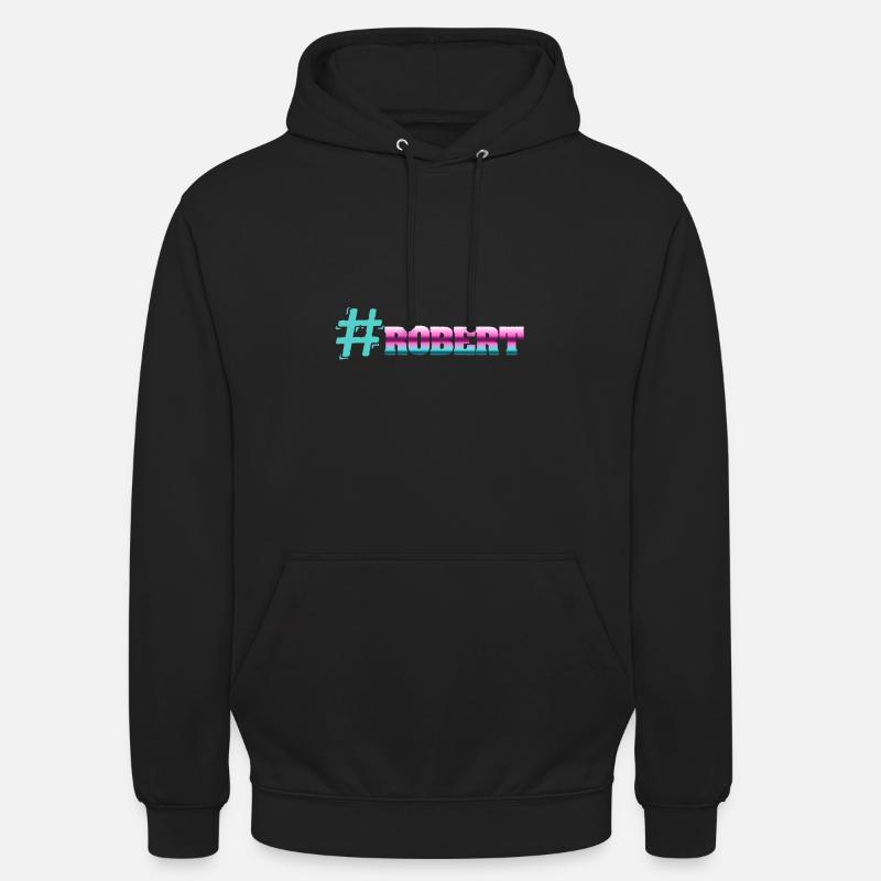 Robert - Sweat-shirt à capuche unisexe - noir