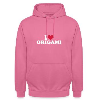 Origami - Unisex Hoodie - pink - Front - Alina (178cm) & Michal (187cm)