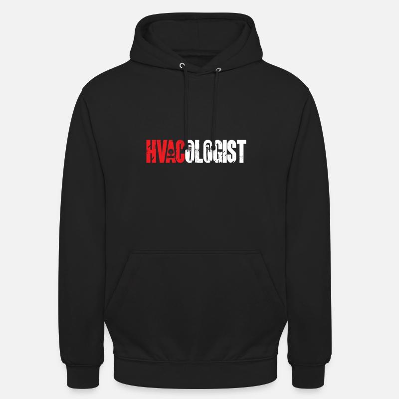 Chauffage, Climatisation, Ventilation, Technicien - Sweat-shirt à capuche unisexe - noir
